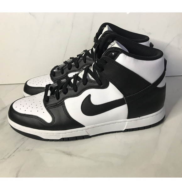 Nike Dunk High Panda Sneakers Mens 12 Black White Retro DD1399-105 main image 4